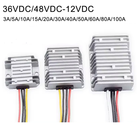 36V/48V till 12V 3A till 100A Step Down Buck DC DC str&ouml;mf&ouml;rs&ouml;rjningsomvandlare f&ouml;r elfordon