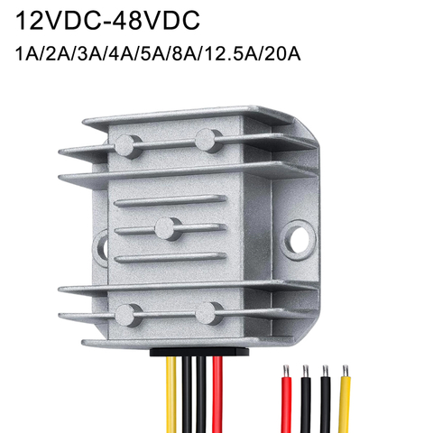 12V hanggang 48V 1A hanggang 20A Waterproof Boost DC-DC Power Supply Converter para sa Kotse