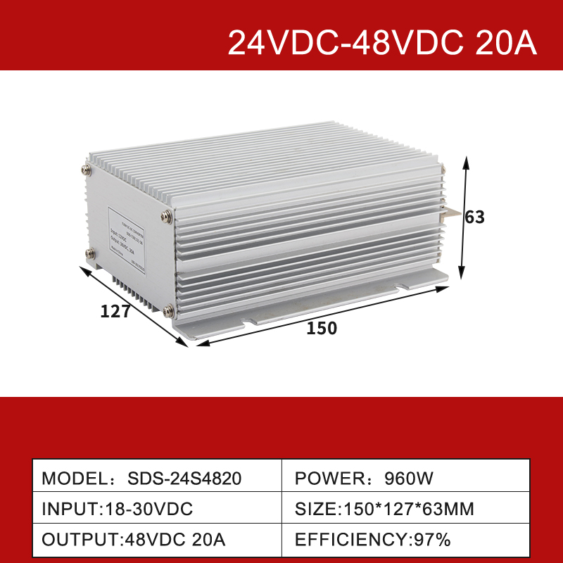 24VDC - 48VDC 3A - 42A, nem szigetelt v&iacute;z&aacute;ll&oacute; DC-DC &aacute;talak&iacute;t&oacute; golfaut&oacute;khoz