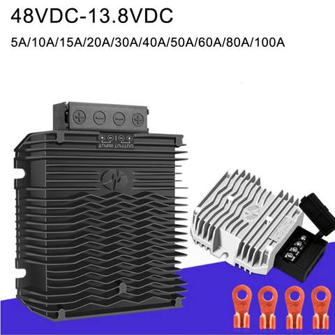 36V/48VDC tot 13.8VDC 5A tot 100A Enkeluitset Stap af IP68 Nie-ge&iuml;soleerde DC-DC-omskakelaar 