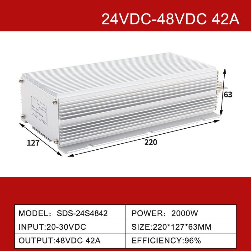 24VDC - 48VDC 3A - 42A, nem szigetelt v&iacute;z&aacute;ll&oacute; DC-DC &aacute;talak&iacute;t&oacute; golfaut&oacute;khoz