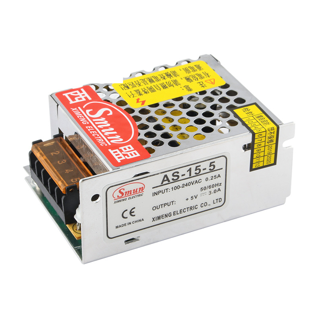 AS-15-5 15W 5VDC 3A Soláthar Cumhachta Méid Méid Méid